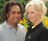 Christian et Adriana Karembeu étaient invités par Lacoste à l'occasion de l'Evian Masters 2009 