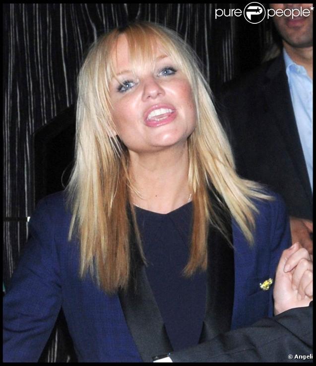 Emma Bunton, à l'occasion du 37e anniversaire de Geri Halliwell, au Whisky Mist de Londres, le 6 août 2009 !