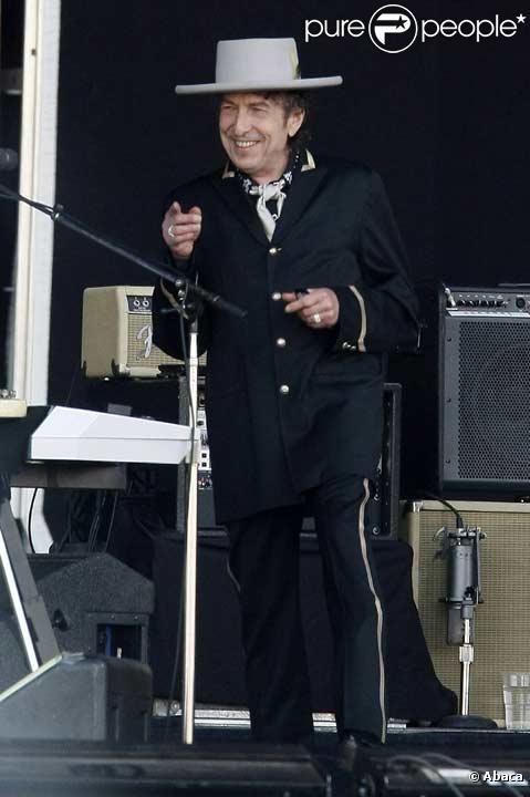 Bob Dylan sur scène en juillet 2008
