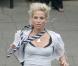Sarah Harding sur le tournage de Saint Trinian's II - The Legend of Fritton's Gold, à Londres les 10 août 2009
