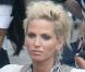 Sarah Harding sur le tournage de Saint Trinian's II - The Legend of Fritton's Gold, à Londres les 10 août 2009