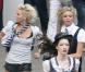 Sarah Harding sur le tournage de Saint Trinian's II - The Legend of Fritton's Gold, à Londres les 10 août 2009