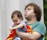 Jack Black et sa famille passent leurs vacances à Londres, en Angleterre. Août 2009