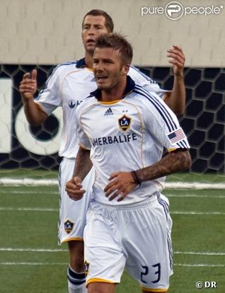 David Beckham, victorieux avec les Los Angeles Galaxy le 11 août 2009