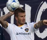 David Beckham, victorieux avec les Los Angeles Galaxy le 11 août 2009
