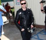 Justin Timberlake se balade en moto sur Sunset Boulevard. 13/08/09