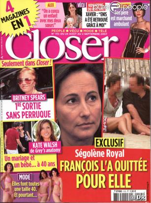 Le palmares des meilleures ventes de la presse people en 2007...