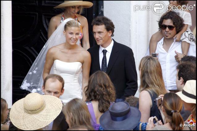 Stéphanie Renouvin lors de son mariage en juillet 2008 
