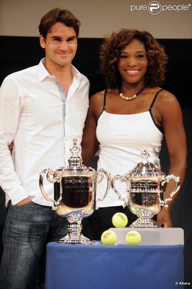 Roger Federer et Serena Williams, tenants du titre à l'US Open, ont participé au tirage au sort du tableau du tournoi 