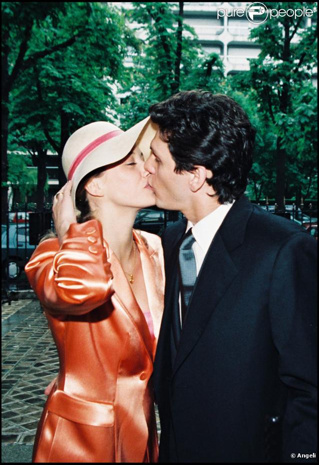 Marc Lavoine et Sarah Poniatowski le jour de leur mariage en mai 1995
