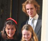 Caroline Grimaldi, son fils Andrea et sa fille Alexandra 