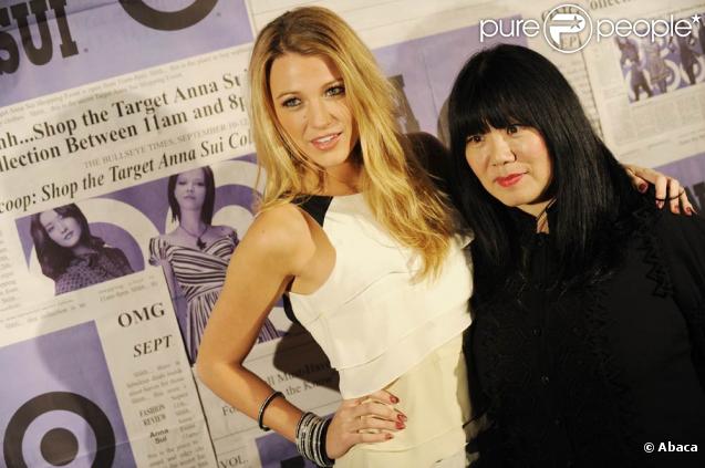 Blake Lively et Anna Sui à la soirée de lancement de la collection  Gossip Girl  créée par Anna Sui pour la boutique Target.