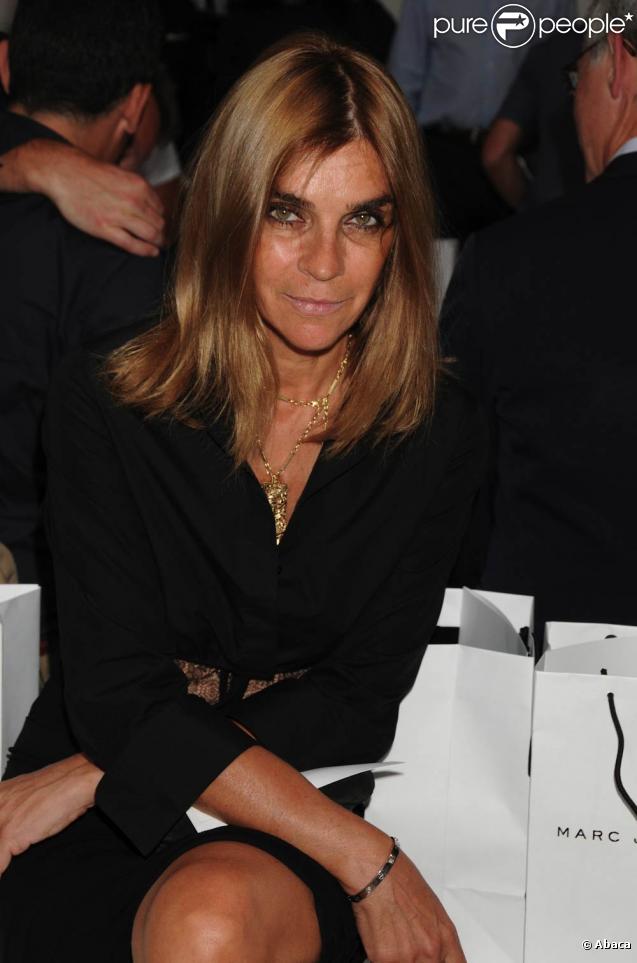 Carine Roitfeld au défilé Marc Jacobs à la Fashion Week de New York, le 14 septembre 2009