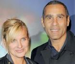 Céline Géraud et Richard Dacoury à l'occasion de l'avant-première des  Arbitres , au Gaumont Marignan, à Paris, le 15 septembre 2009 !