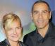 Céline Géraud et Richard Dacoury à l'occasion de l'avant-première des Arbitres , au Gaumont Marignan, à Paris, le 15 septembre 2009 !