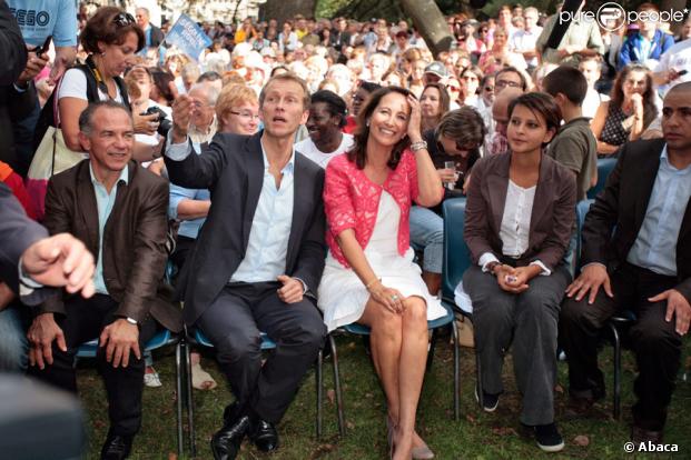 Ségolène Royal et Najat Vallaud-Belkacem (à droite) lors de la Fête de la fraternité le 19 septembre 2009 à Montpellier
