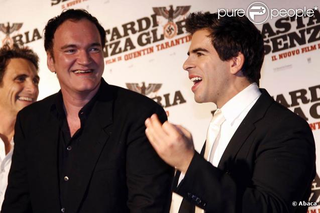 Quentin Tarantino et son acteur Eli Roth à la première italienne d' Inglorious Basterds  !