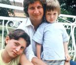 Patrick Sébastien et ses deux fils: Olivier et Sébastien (mars 1988) 