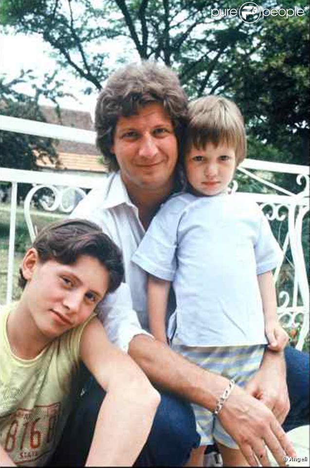 Patrick Sébastien et ses deux fils: Olivier et Sébastien (mars 1988) 