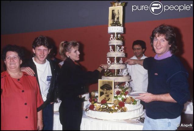 Patrick Sébastien, sa mère  son fils Olivier et son ex-femme Fanfan (1988) 