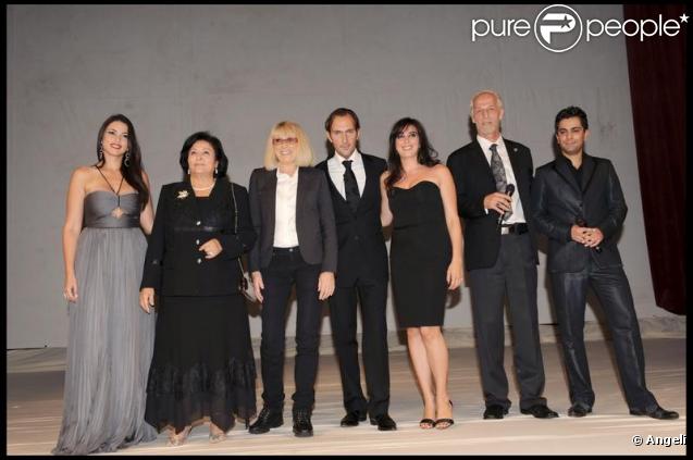 Dorra Zarrouck, Mouna Noureddine, Mireille Darc, Nicolas Brochet et Nadine Labaki au Festival International du film de Tunis. 27/09/09