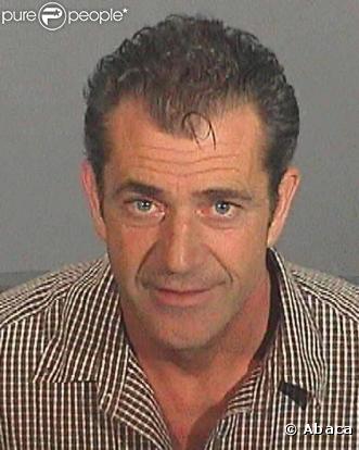 Mugshot de Mel Gibson aprés son arrestation en juin 2006
