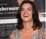 Katarina Witt et Rüdiger Joswig à la conférence de presse sur la pièce Jedermann à Berlin, le 28 septembre 2009