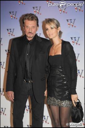 Johnny Hallyday et son épouse Laeticia