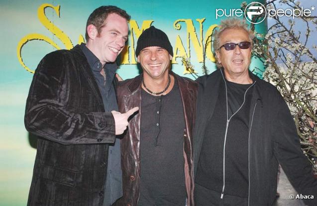 Garou en compagnie de Guy Laliberté et Luc Plamondon en avril 2005 