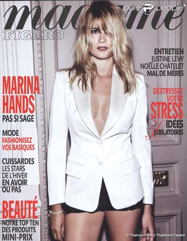 Marina Hands photographiée par Marcus Mâm pour la couverture du Madame Figaro du 3 octobre 2009.  Toute reproduction interdite.  