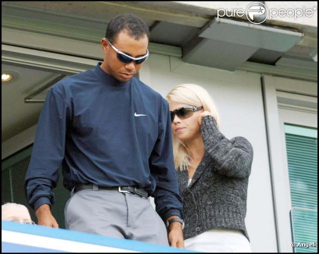 Tiger Woods il dépasse le milliard de dollars de gain, le 1 octobre 2009. Ici avec sa femme Elin Nordegren.