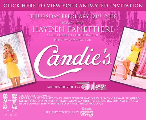 Hayden Panettiere égérie de Candie's