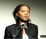 Rama Yade fait une déclaration pour le lancement de la campagne