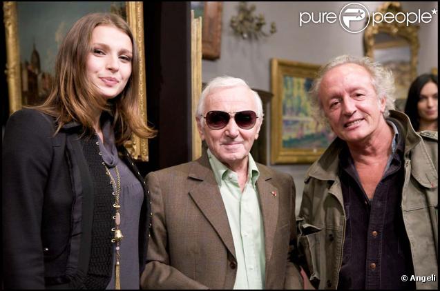 Didier Barbelivien et Charlez Aznavour lors de l'ouverture des 