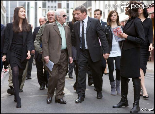 Didier Barbelivien et Charlez Aznavour lors de l'ouverture des 
