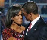 Le 44e président des Etats-Unis d'Amérique Barack Obama, Prix Nobel de la Paix 2009, ici avec sa femme Michelle !