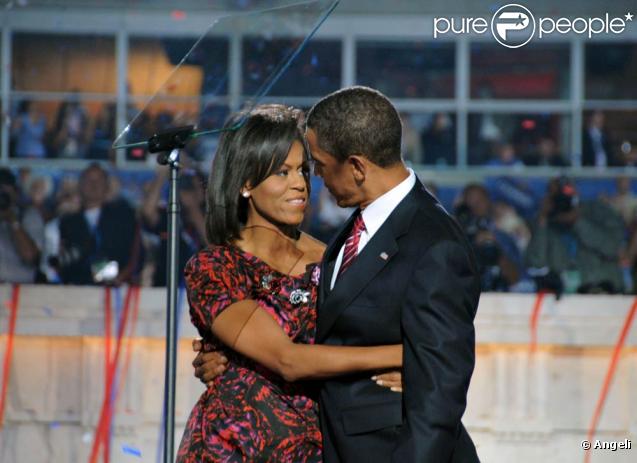Le 44e président des Etats-Unis d'Amérique Barack Obama, Prix Nobel de la Paix 2009, ici avec sa femme Michelle !