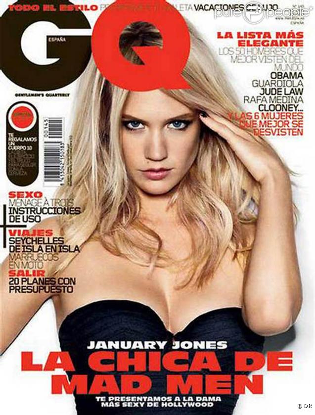 La belle January Jones en couverture de  GQ  ! 