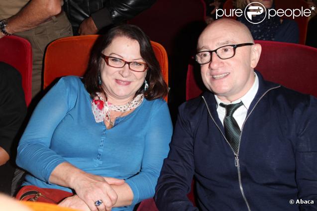 Josiane Balasko et Michel Blanc lors de la première de Rose & Noir à Paris le 13 octobre 2009