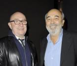 Michel Blanc et Gérard Jugnot lors de la première de Rose & Noir à Paris le 13 octobre 2009