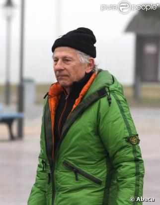 Roamn Polanski sur le tournage de The Ghost en mars 2009
