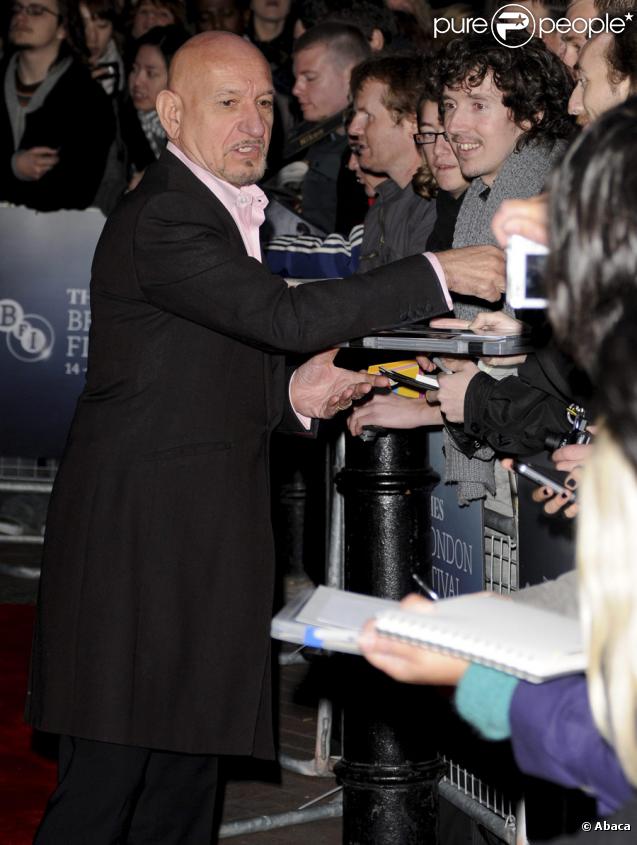 Ben Kingsley lors de la première à Londres du film A Single Man le 16 octobre 2009