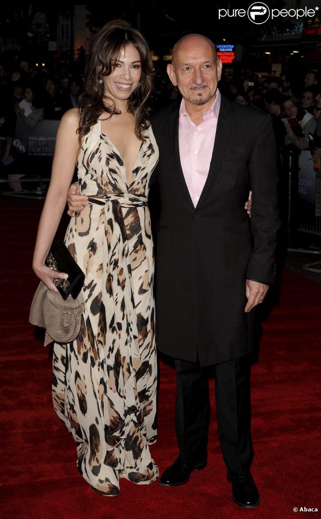 Ben Kingsley et Daniela lors de la première à Londres du film A Single Man le 16 octobre 2009