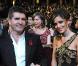 Cheryl Cole entourée de Simon Cowell et Louis Walsh 