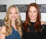 Julianne Moore et Amanda Seyfried lors du photocall du film Chloe durant le festival du film de Londres le 22 octobre 2009