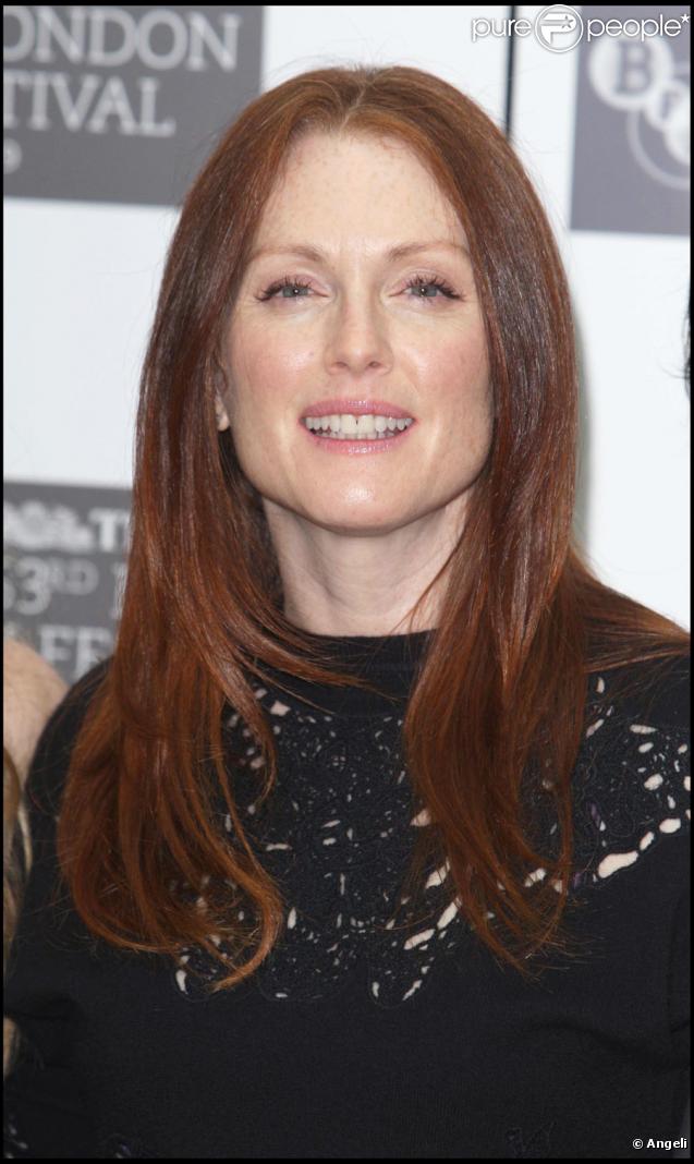 Julianne Moore lors du photocall du film Chloe durant le festival du film de Londres le 22 octobre 2009