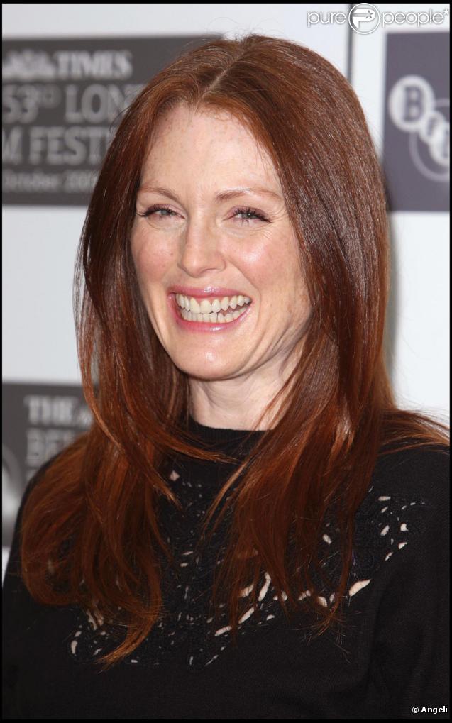 Julianne Moore lors du photocall du film Chloe durant le festival du film de Londres le 22 octobre 2009