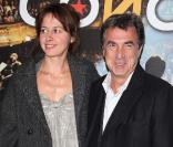 François Cluzet et sa femme Valérie Bonneton lors de la projection en avant-première du film Le Concert. Théâtre du Châtelet, le 23/10/09