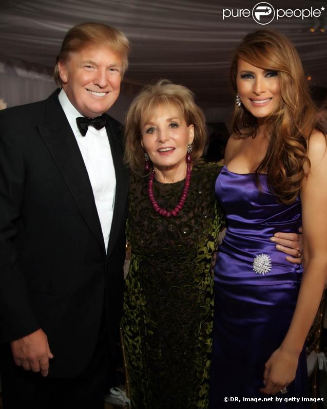 Donald Trump et sa femme Melania, avec une invitée 