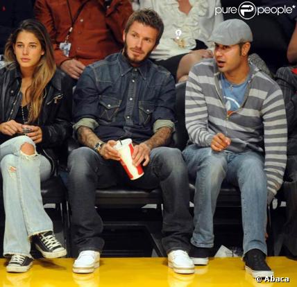 David Beckham lors du match de NBA Los Angeles Lakers - Los Angeles Clippers, dans la salle du Staples Center, à Los Angeles, le 27 octobre 2009.